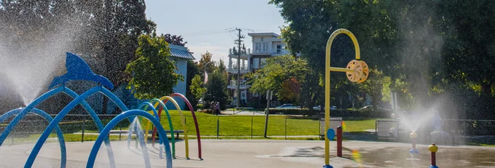 Steveston Spray Park in Richmond, BC.