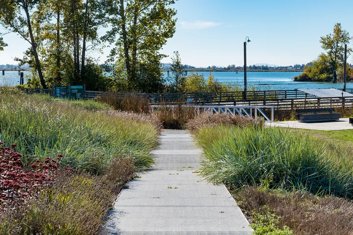 Southern view of park to the river